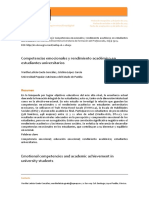 Competencias Emocionales y Rendimiento Académico en Estudiantes Universitarios.