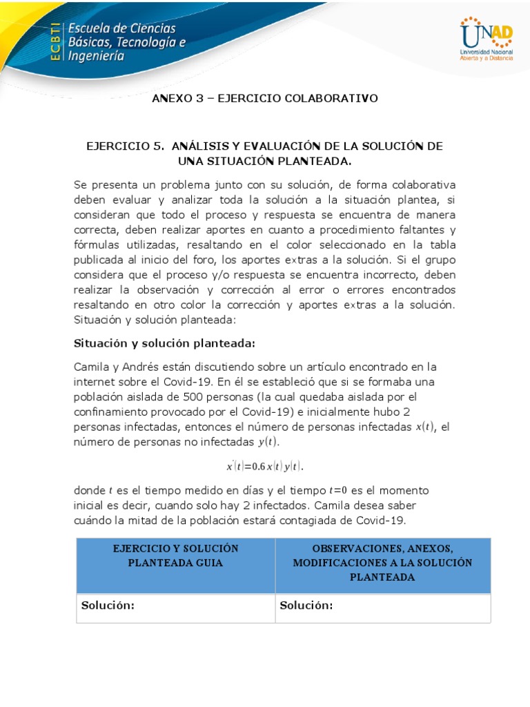 Anexo 3 - Ejercicio 5 Colaborativo - Tarea 1 | PDF