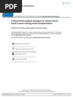 A 3D Printed Surgical Analogue To Reduce Donor Tooth Trauma During Autotransplantation