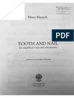 Mazzoli Tooth and Nail Partitura