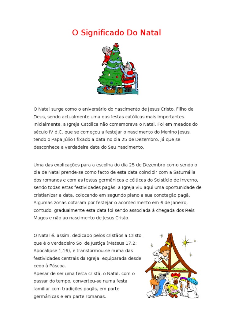 O Significado Do Natal | PDF | Nascimento de Jesus | Natal