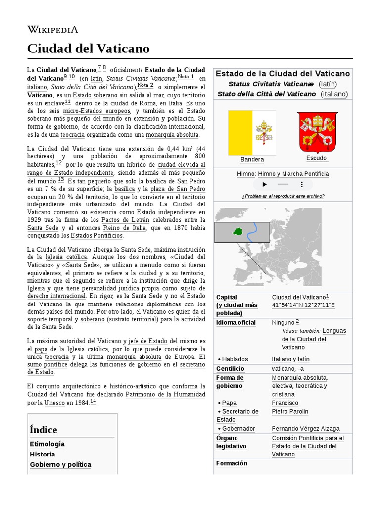Ciudad Del Vaticano PDF Ciudad del Vaticano