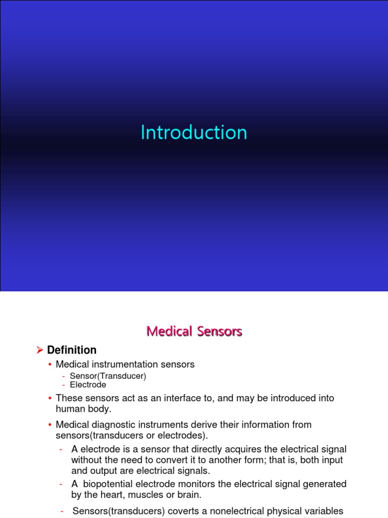 Lecture 5_Biomedical Sensors PDF Microelectromechanical Systems