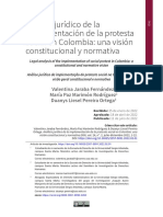 Análisis jurídico protesta social Colombia