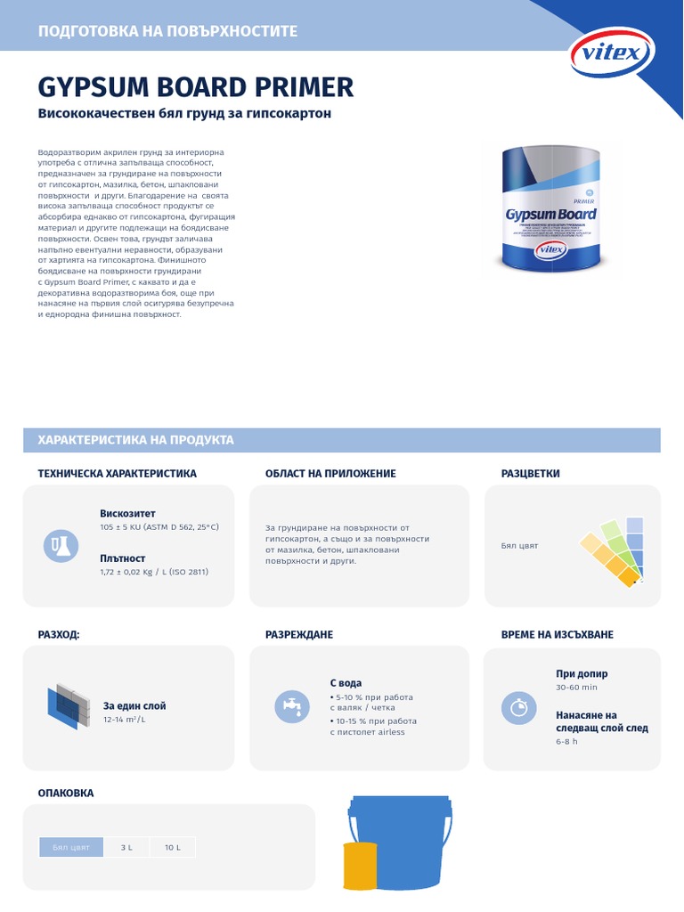 TDS Gypsum Board Primer RS PDF