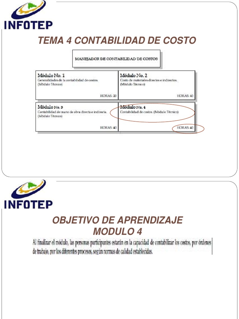 Guia Del Modulo 4 Contabilidad de Costo | PDF | Costo | Sector ...