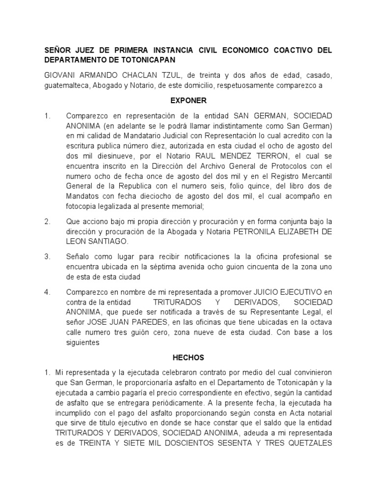 Juicio Ejecutivo | PDF | Ley procesal | Justicia