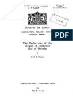 The Definitions of The Angles of Incidence and of Sideslip