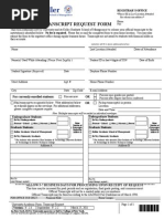 DeVry Keller Transcript Request Form