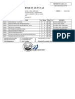 Boleta de Notas: Apellidos Y Nombres: Codigo: Facultad: Programa de Estudios