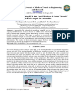 Tie Rod Analysis Using FEA and Use of B