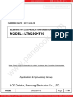 Samsung TFT-LCD Product Information for LTM230HT10