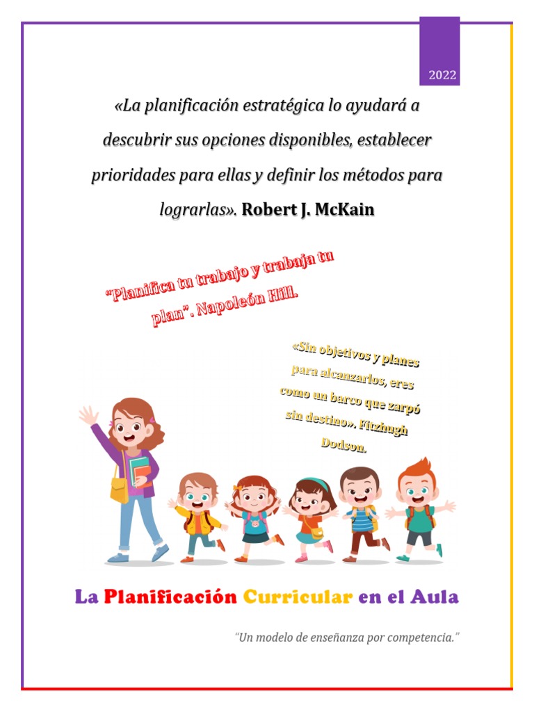 Planificación Curricular en el Aula | PDF | Plan de estudios | Método ...