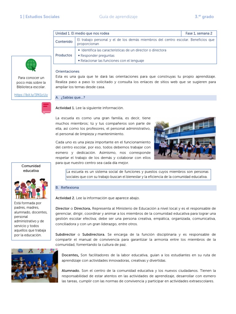 Funciones en la Comunidad Educativa | PDF | Método de enseñanza ...