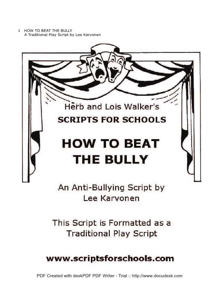 Strategies to Beat a Bully | PDF | Communication Design | Information ...
