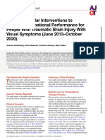 Vestibulo-Ocular Interventions To Support Occupational Performance For People With Traumatic Brain Injury With Visual Symptoms