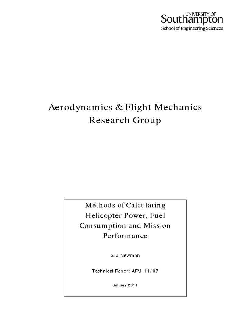Methods of Calculating Helicopter Power, Fuel Consumption and Mission