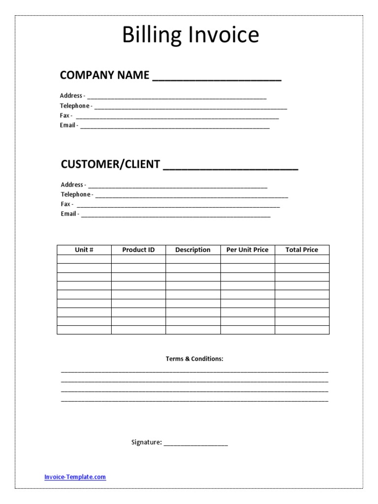 billing-invoice-template | PDF | Service Industries | Telecommunications