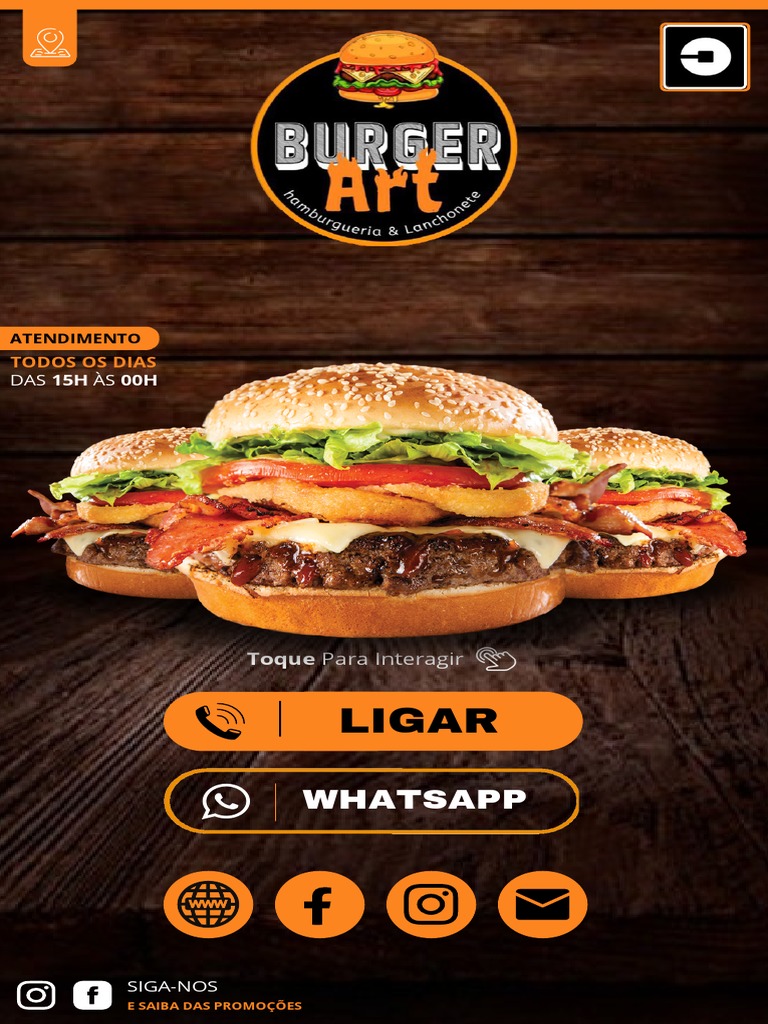 Burguer Art Cardápio Digital PDF Hambúrgueres Alimentos