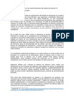 Primera Lectura La DivisiÃ N de Poderes en Las Transformaciones Del Estado de Derecho. Berning Prieto