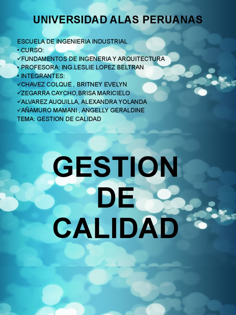Gestión de Calidad en ISO 9001 | PDF | Calidad (comercial) | Gestión de ...