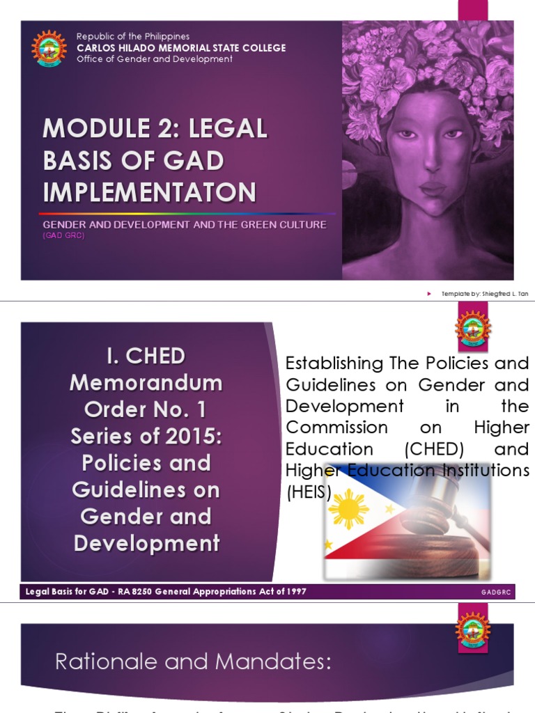 Legal Basis for Gender Development in PH | PDF | Gender Studies ...