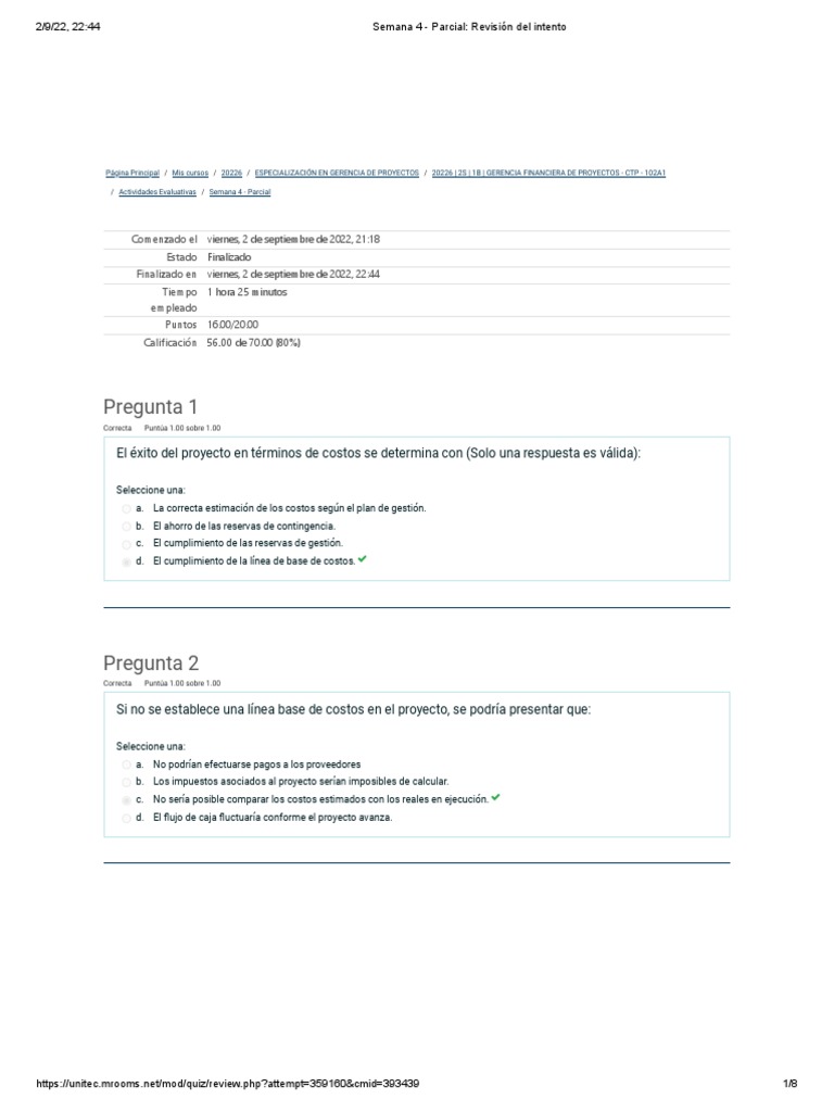 Revisión del Parcial de Gerencia Financiera | PDF | Presupuesto | Economias
