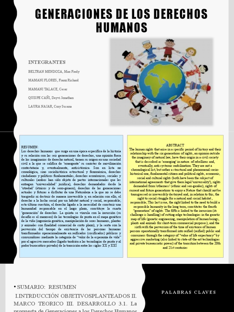 Generaciones de los Derechos Humanos | PDF | Derechos | Derechos humanos