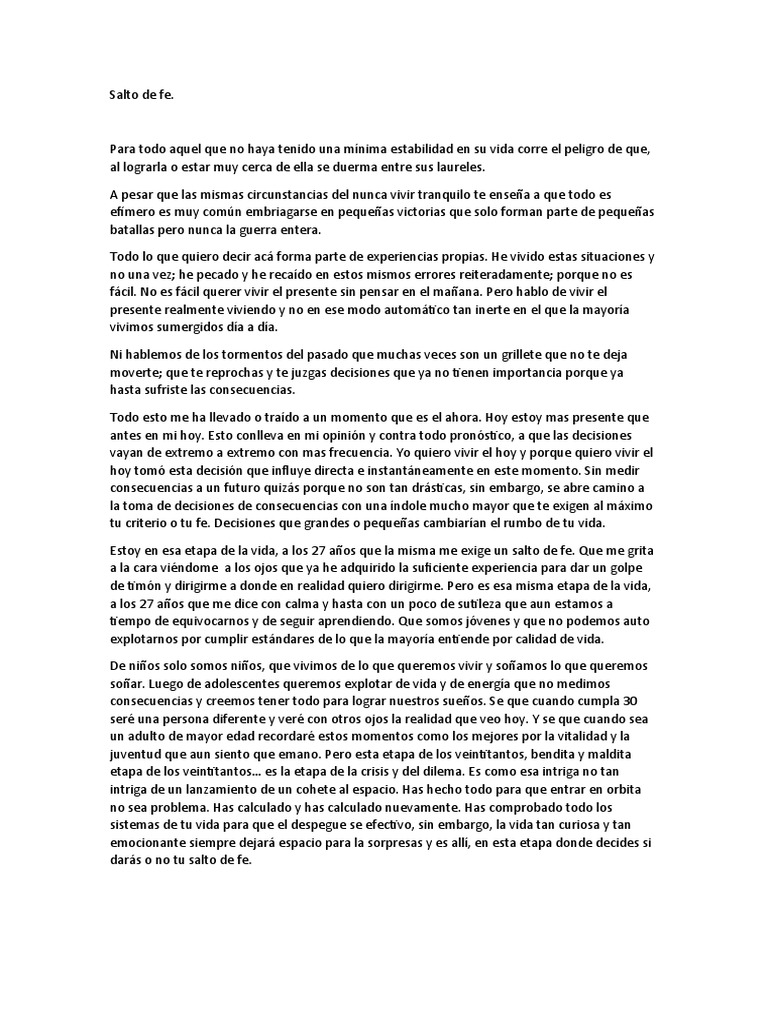 Salto de Fe | PDF