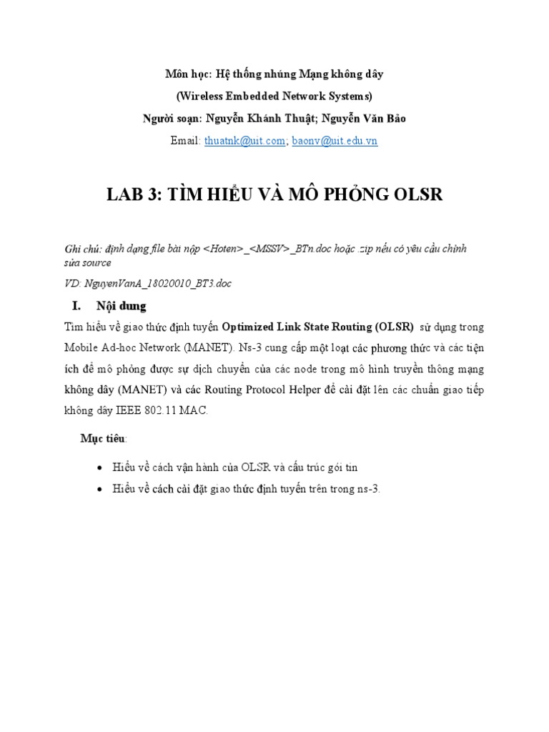 Lab 3 OLSR Simulation VI | PDF