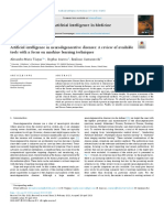 4 - Artificial Intelligence in Neurodegenerative Diseases A Review of Available Tools With A Focus On Machine Learning Techniques