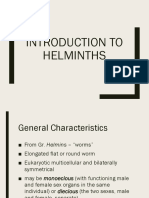 Intro To Helminth and Trematodes