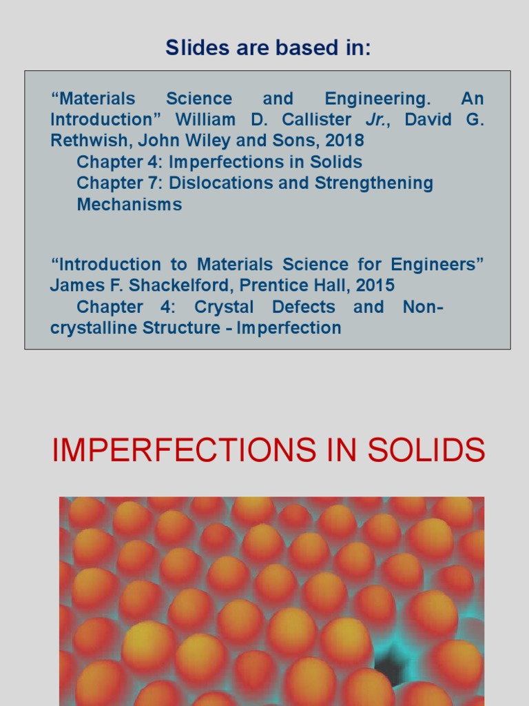 Understanding Imperfections in Solids | PDF | Dislocation ...