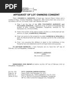 Affidavit of Lot Owners Consent - 02-22-22