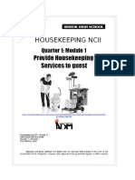 Provide Housekeeping Services To Guest