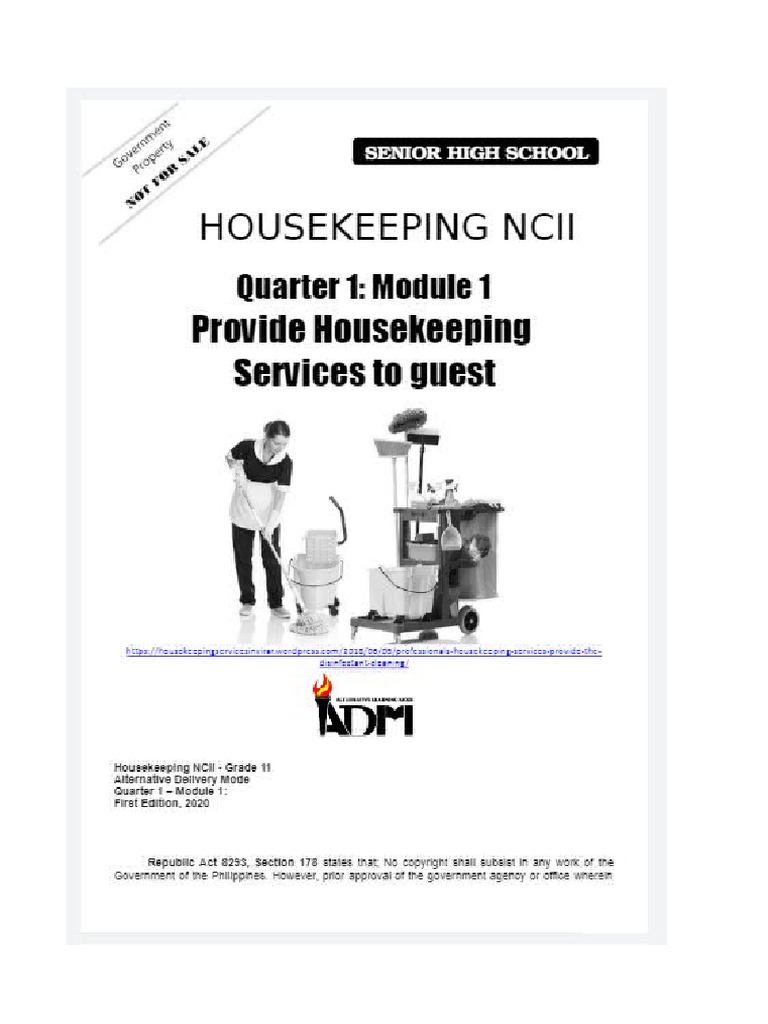 Provide Housekeeping Services To Guest PDF