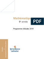 Mathematiques 6e Annee Programme Detudes 2017