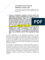 Interpretación de contratos y labor hermenéutica jurídica