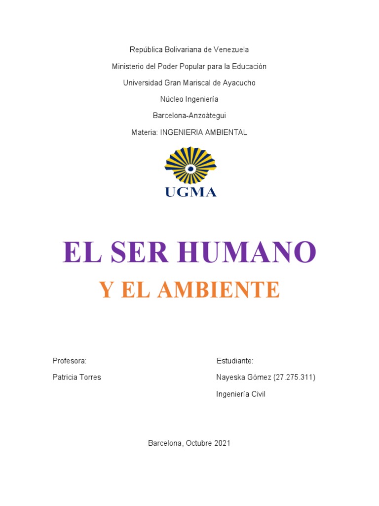 Impacto del Ser Humano en el Medio Ambiente | PDF | Contaminación ...