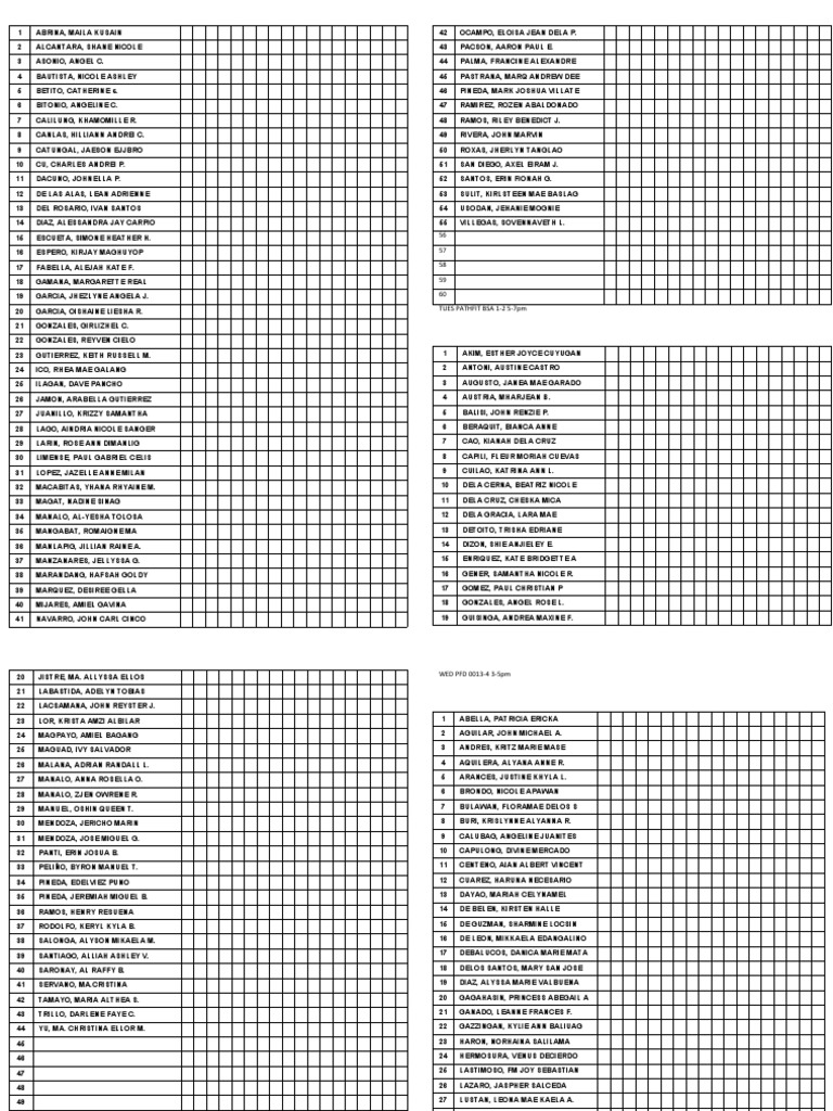 PLM Attendance | PDF