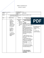 Grade 8 English Weekly Learning Plan