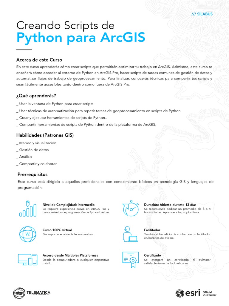Curso de Python para Geoprocesamiento en ArcGIS | PDF | Python ...