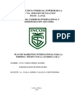 Instituto Técnico Comercial Superior de La Nación Mercadotecnia Internacional