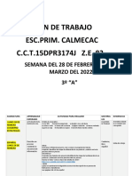 3ºa Semana 28 Febrero Al 4 de Marzo.