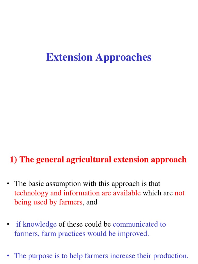 Extension Approaches PDF Economies