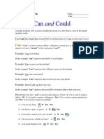 Modal Auxiliary Verbs - Can and Could