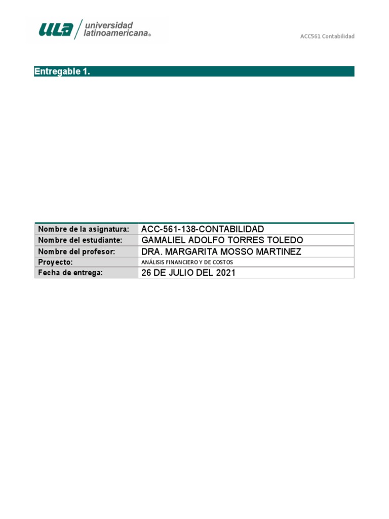 Gamaliel Torres ACC561 Entregable3 PDF Contabilidad Deuda