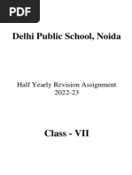 Class 7 - Revision Assignment 2022 23