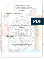 Ensayo Derecho de Los Pueblos Indigenas