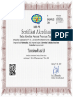 Sertifikat Akreditasi PS Matematika 2019